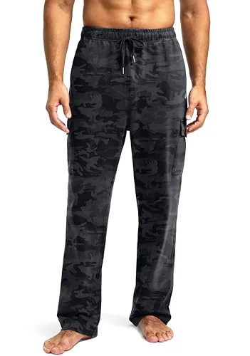 Men's Cotton Sweatpants II, Grey Camo