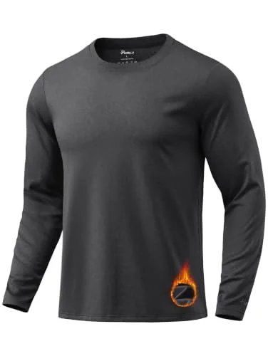 Men's Thermal Base Layer, Heather Dark Charcoal