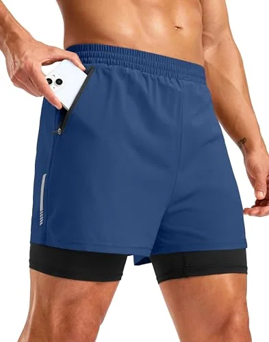 Men's 7-Inch 2-in-1 Running Shorts II, Deep Blue
