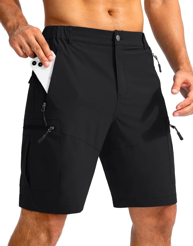 Men's 9-Inch Cargo Shorts, Black