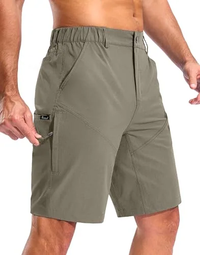 Men's 10-Inch Hiking Shorts, Stone Grey