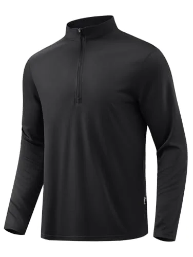 Men's Quarter-Zip Pullover, Black