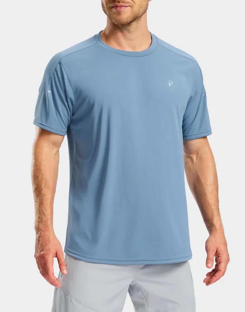 Men's Running Tee, Dusty Blue
