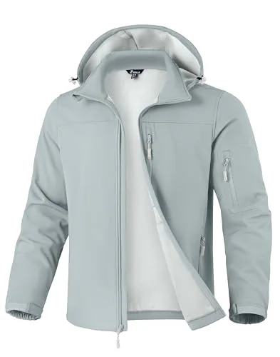 Men's Softshell Jacket, Light Grey