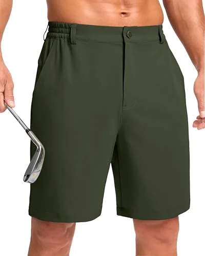 Men's 9-Inch Golf Shorts, Army Green