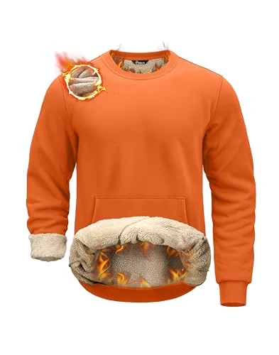 Men's Quarter-Zip Pullover II, Bright Orange