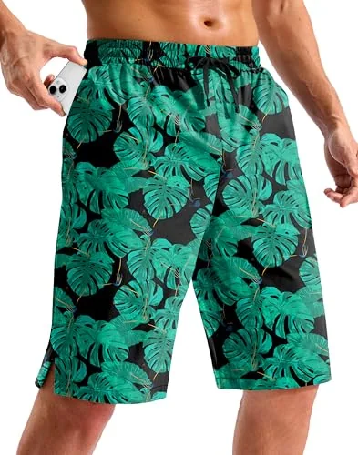 Men's 9-Inch Board Shorts, Leaf