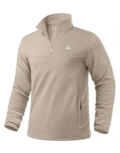 Men's Quarter-Zip Pullover III, Khaki