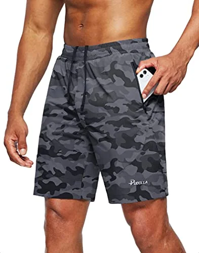 Men's 7-Inch Running Shorts III, Camo Black
