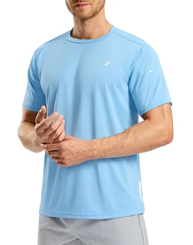 Men's Running Tee, Haze Blue