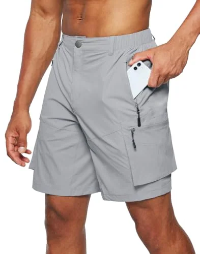 Men's Cargo Shorts, Cloud Gray