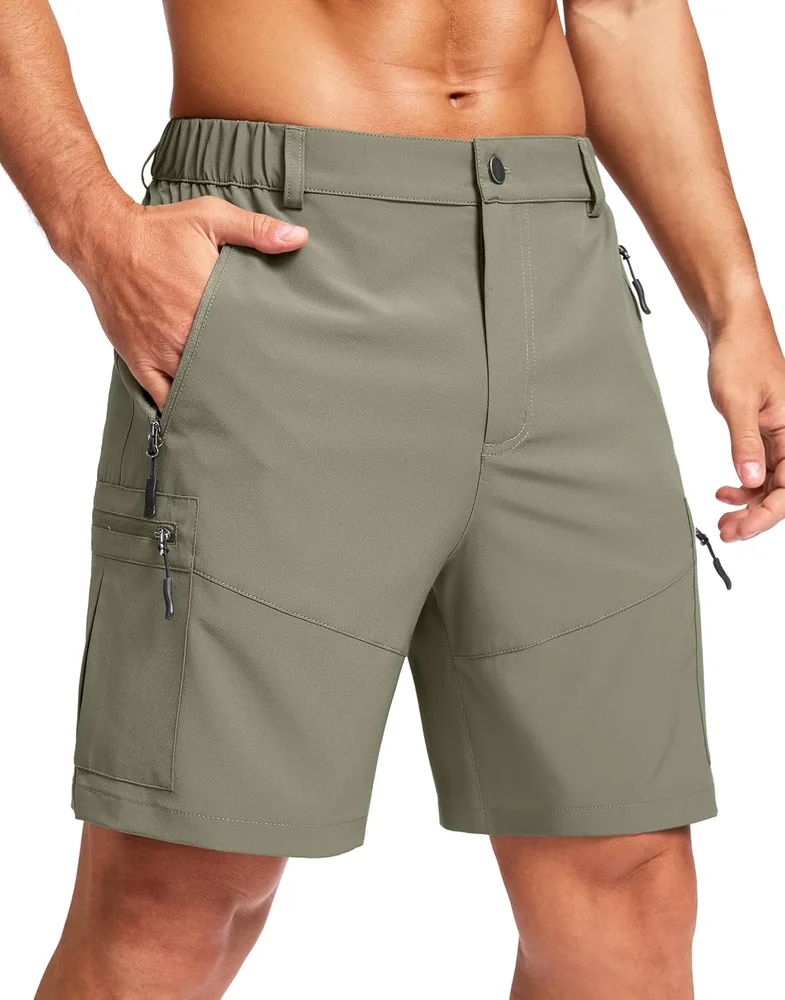 Men's 7-Inch Cargo Shorts, Grey Sage