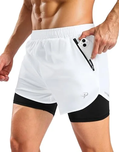 Men's 5-Inch 2-in-1 Running Shorts III, White