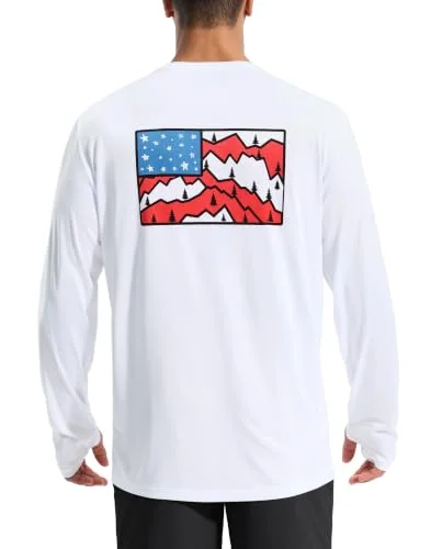 Men's Long-Sleeve Sun Shirt II, White/tree