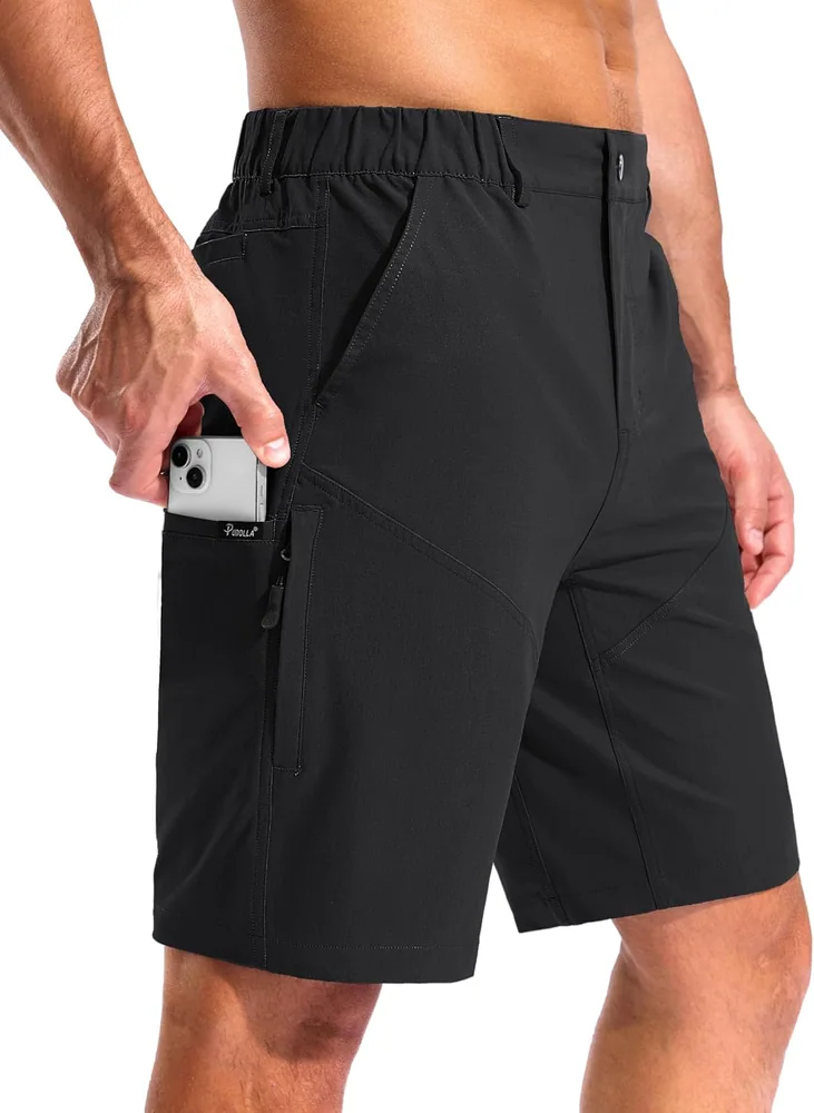 Men's 10-Inch Hiking Shorts, Black