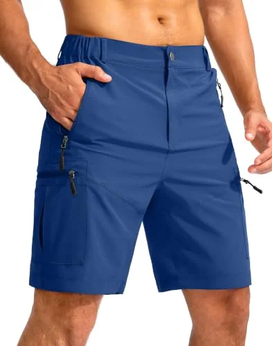 Men's 9-Inch Cargo Shorts, Royal Blue